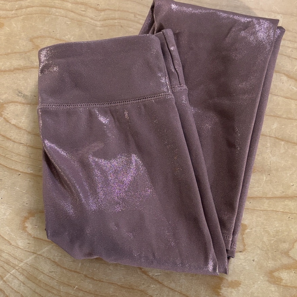 GAP Metallic Mauve Kids Leggings
